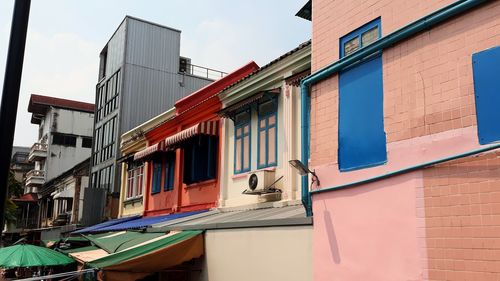 Low angle view of residential building against sky