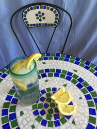 Close-up of drink on table