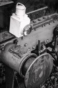 Close-up of abandoned objects