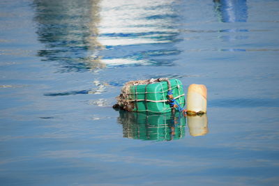 Toy floating on sea