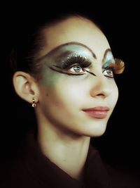 Close-up portrait of a young woman