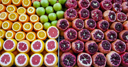 Full frame shot of multi colored candies for sale in market