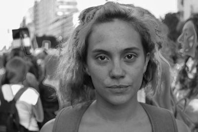 Close-up portrait of young woman