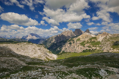 Typical landscape of italian dolomites in south tyrol