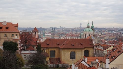 High angle shot of cityscape