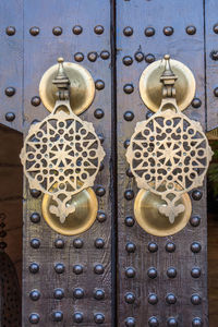 Close-up of door knocker