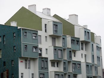 Low angle view of residential building against sky