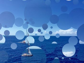 Close-up of water against blue sky