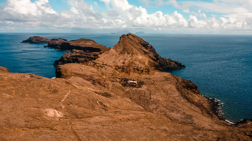 Madeira island. ponta de sao lorenco. portugal. drone shot - aerial view. cape of the island