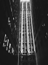 Low angle view of building at night