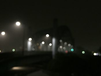 Defocused lights at night