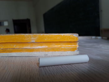 Close-up of dessert on table