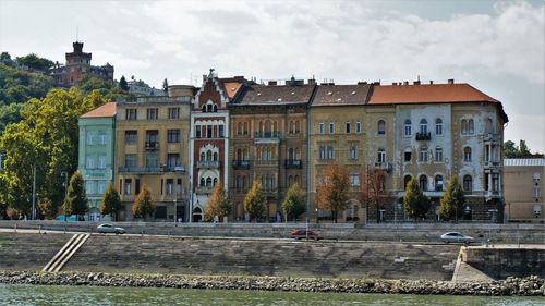 Buildings against sky in city