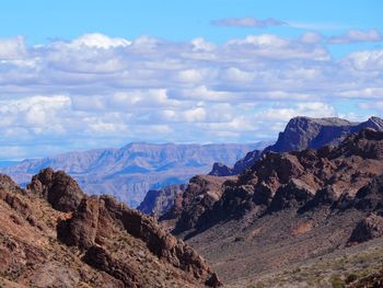 Scenic view of dramatic landscape against sky