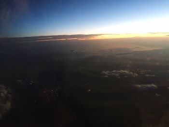 Aerial view of cloudscape