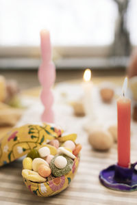 Sweets on easter table