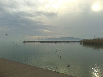 Reflection of clouds in sea