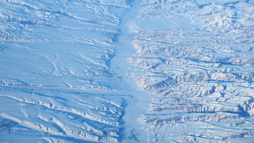 Full frame shot of snow covered landscape