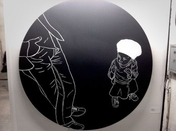 Close-up of carving on wall