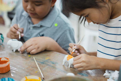 Cute kids painting toys