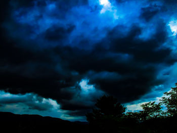 Low angle view of storm clouds in sky