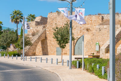 Glimpse of historic building of old akko