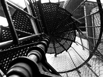 Close-up of metal railing
