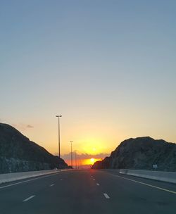 Country road at sunset