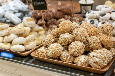 Close-up of food for sale at market