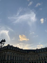 Low angle view of buildings against sky