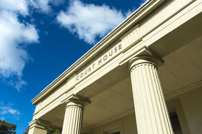 Low angle view of historical building against sky