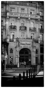 Group of people in front of building