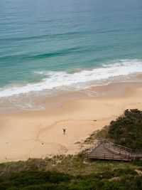 High angle view of beach