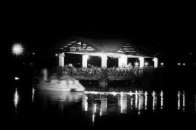 Reflection of built structure in water