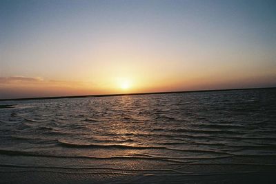 View of sea at sunset