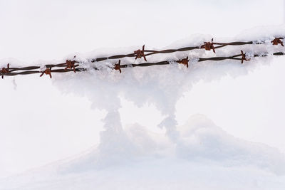 Scenic view of snow covered landscape against sky