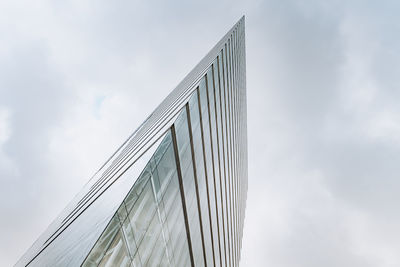 Low angle view of modern building against sky