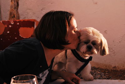 Young woman with dog