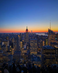 There great view of new york city from the top of the rock