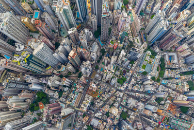 High angle view of city street