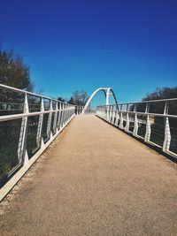 Bridge against clear blue sky