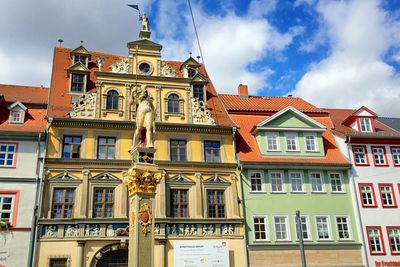 Low angle view of building against sky