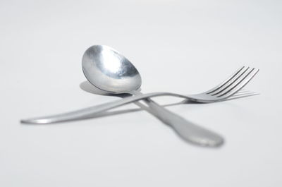 Close-up of metal against white background