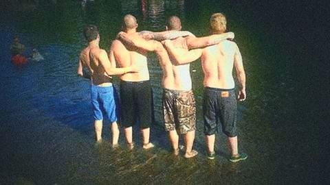 People enjoying in swimming pool