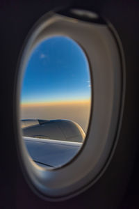 Landscape seen through airplane window