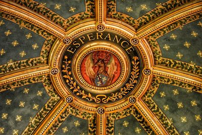 Low angle view of ceiling of building