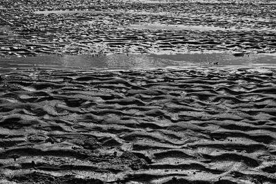 Full frame shot of wet sand