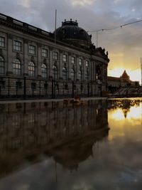 Reflection of building in lake