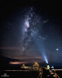 Scenic view of star field against sky at night