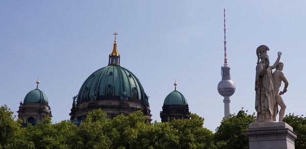 View of cathedral against clear sky